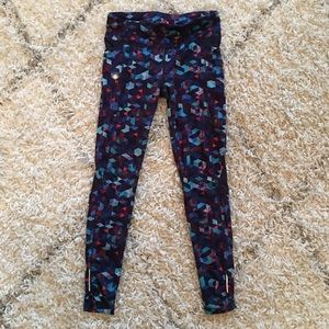 Blue Geometric Athleta Leggings